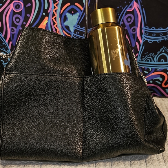 Karl Lagerfeld Black and Silver Chain Shoulder Bag - Picture 9 of 15